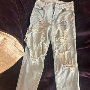 light wash ripped jeans